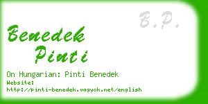 benedek pinti business card